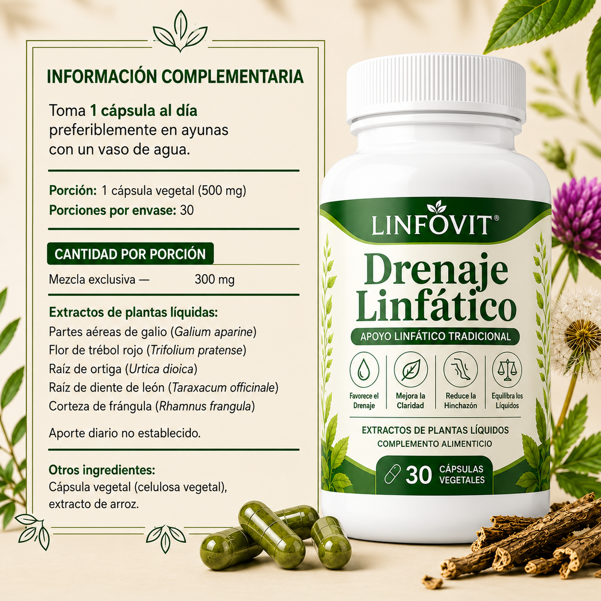Linfovit™| Soporte Metabólico Contra Líquidos Retenidos 🌿