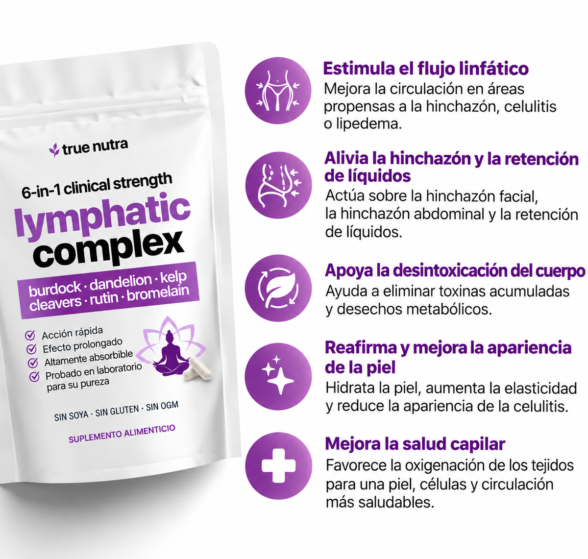 True Nutra Lymphatic Complex 6-en-1 | Apoyo Linfático y Bienestar Diario