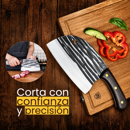 Hachuela Japonesa de Cocina | Acero de Alta Resistencia y Mango Ergonómico