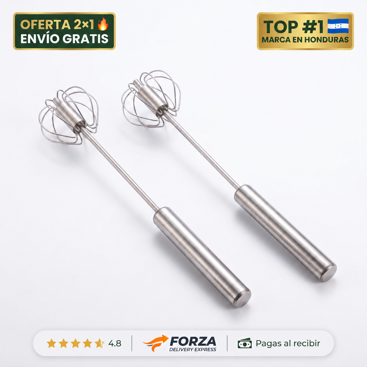Batidor de Cocina de Acero Inoxidable | Bate Sin Esfuerzo