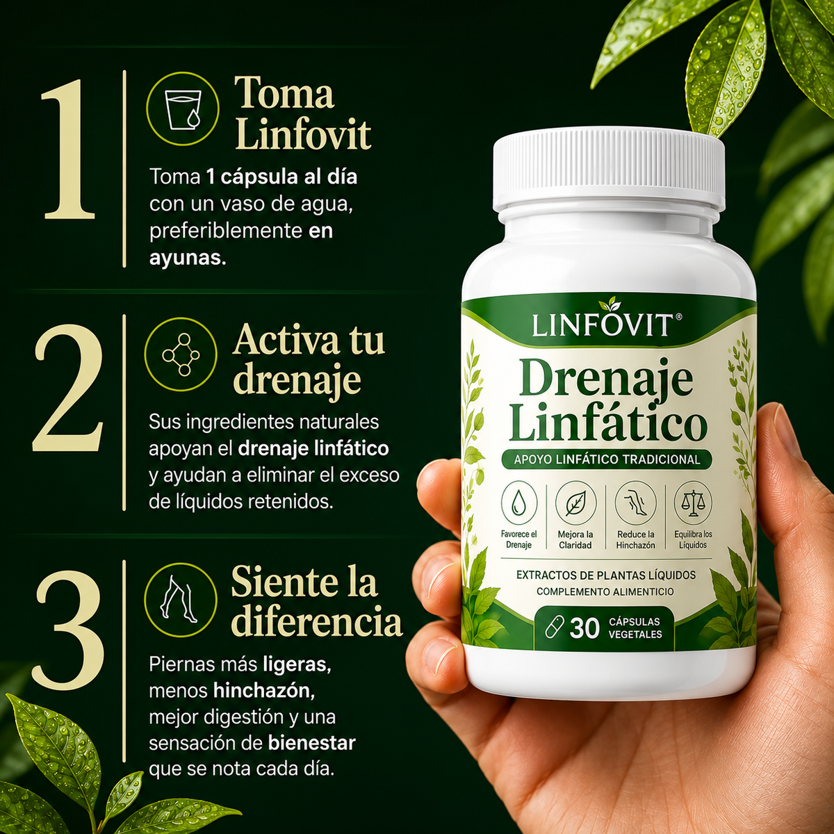 Linfovit™| Soporte Metabólico Contra Líquidos Retenidos 🌿