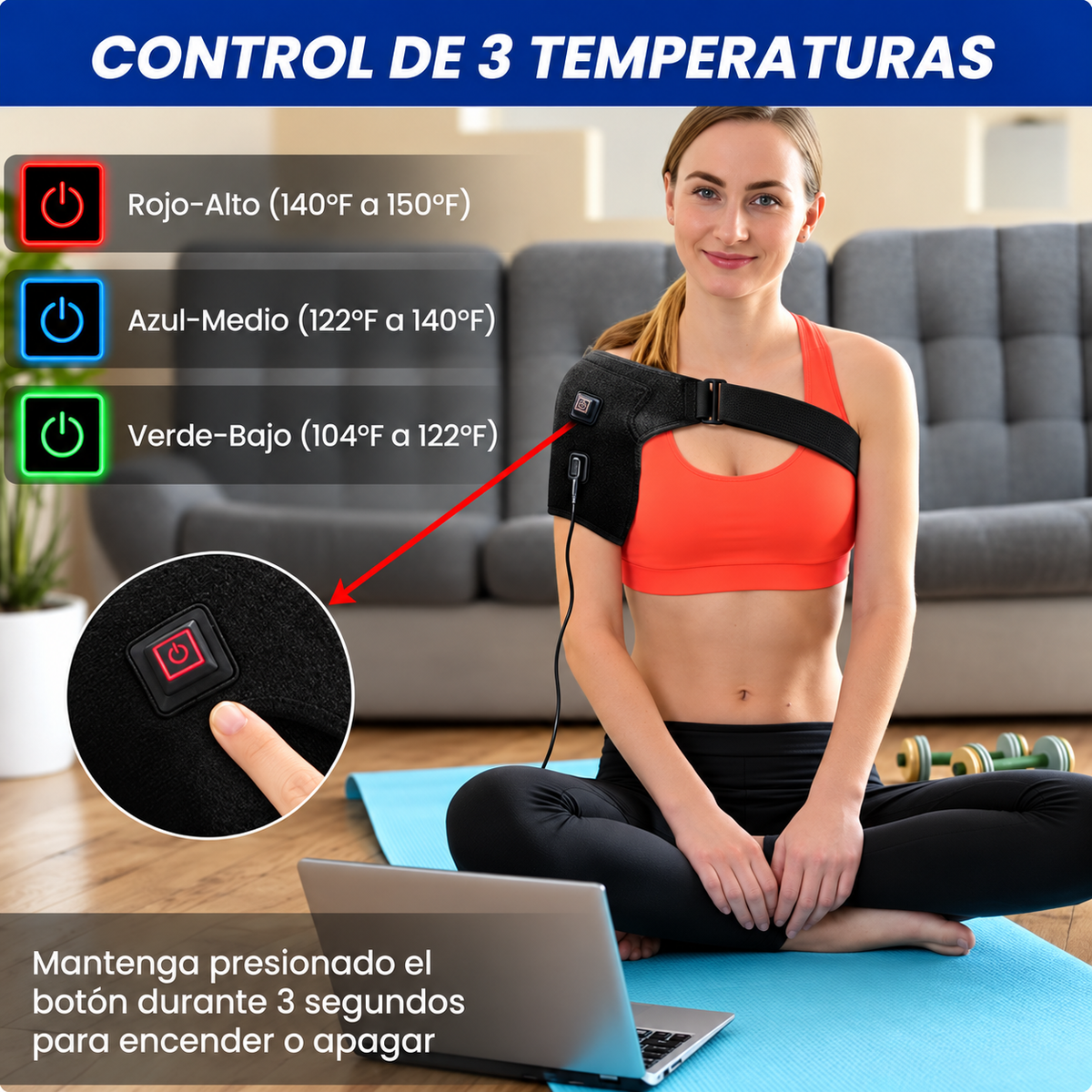 Hombrera Térmica Premium – 3 Niveles de Calor