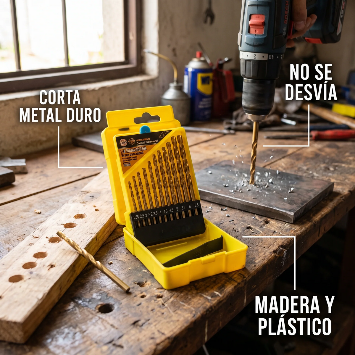 Kit Profesional de Brocas | 13 Medidas en un Solo Estuche