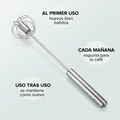 Batidor de Cocina de Acero Inoxidable | Bate Sin Esfuerzo
